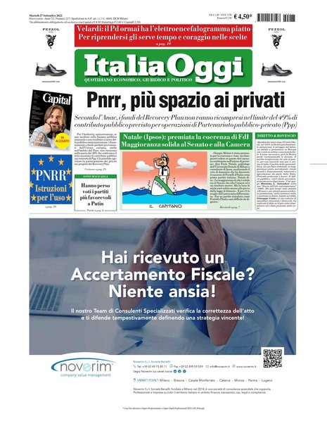 Italia oggi : quotidiano di economia finanza e politica